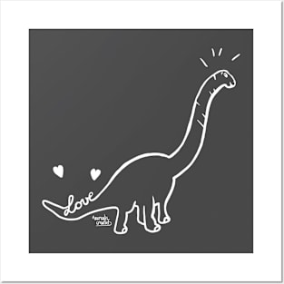 Brontosaurus love Posters and Art